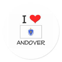 I Love Andover Massachusetts Sticker