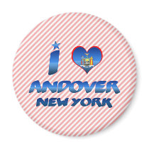 I love Andover, New York Refrigerator Magnet