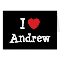 I love Andrew heart custom personalized Greeting Card