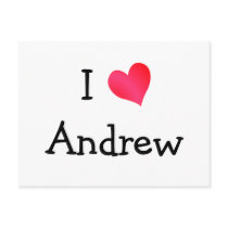 I Love Andrew postcards by definingyou I Love Andrew postcards