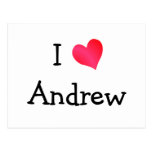 I Love Andrew Postcard