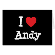 I love Andy heart custom personalized Greeting Card
