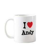 I love Andy heart custom personalized Mugs