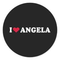I LOVE ANGELA stickers