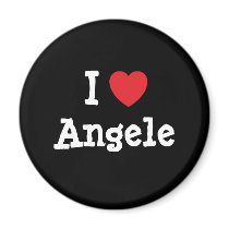 I love Angele heart T-Shirt magnets by funnycustomtshirts I love Angele heart T-Shirt magnets