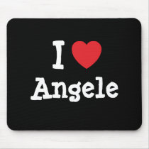 I love Angele heart T-Shirt mousepads by funnycustomtshirts I love Angele heart T-Shirt mousepads