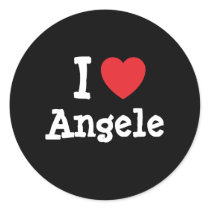 I love Angele heart T-Shirt stickers