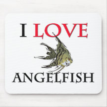 I Love Angelfish Mouse Mat