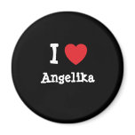 I love Angelika heart T-Shirt magnets