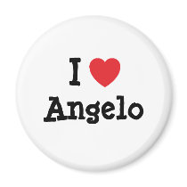 I love Angelo heart custom personalized magnets by funnycustomtshirts I love Angelo heart custom personalized magnets