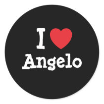 I love Angelo heart custom personalized stickers