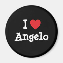 I love Angelo heart T-Shirt Refrigerator Magnets
