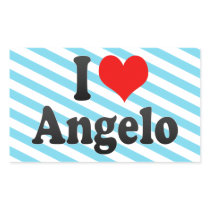 I love Angelo Rectangular Stickers