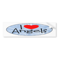 I Love Angels Bumper Stickers