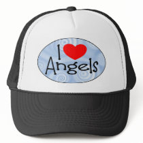 I Love Angels Trucker Hat