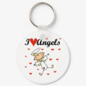 I Love Angels Keychain by stick_figures I Love Angels Keychain