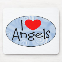 I Love Angels Mouse Pad