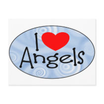 I Love Angels Postcard