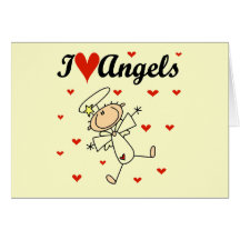 I Love Angels T-shirts and Gifts Cards