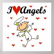 I Love Angels T-shirts and Gifts Posters