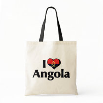 I Love Angola Flag Canvas Bag