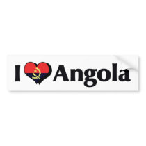 I Love Angola Flag Bumper Stickers