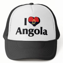 I Love Angola Flag Trucker Hat