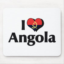 I Love Angola Flag Mousepad
