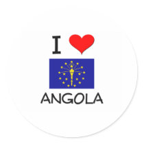 I Love ANGOLA Indiana stickers