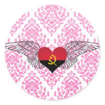 I Love Angola -wings Stickers