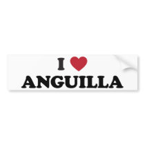 I Love Anguilla Bumper Sticker