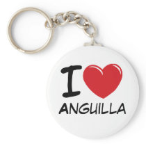 I Love Anguilla Keychain