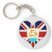 I Love Anguilla Key Chains