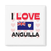 I Love Anguilla magnets