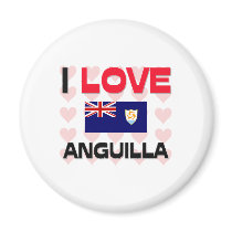 I Love Anguilla magnets