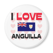 I Love Anguilla magnets