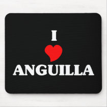 I Love Anguilla Mouse Pads
