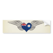 I Love Anguilla -wings Bumper Stickers