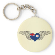 I Love Anguilla -wings Keychains