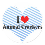 I Love Animal Crackers Round Sticker