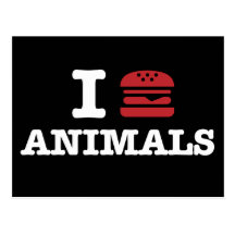 i love animals2 post cards