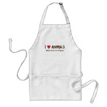 I love Animals aprons