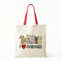 I Love Animals Tote Bag