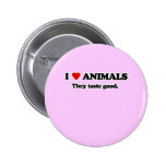 I Love animals buttons