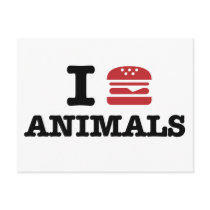 i love animals postcards