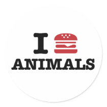i love animals sticker