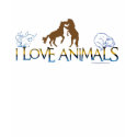 I LOVE ANIMALS t-shirts