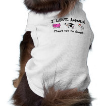 I Love Animals Vegetarian pet clothing by PlurDuck I Love Animals Vegetarian pet clothing