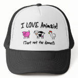 I Love Animals Vegetarian hats