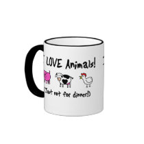 I Love Animals Vegetarian mugs by PlurDuck I Love Animals Vegetarian mugs